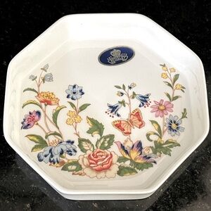 AYNSLEY Cottage Garden Butter Dish. BONE CHINA. Made in England